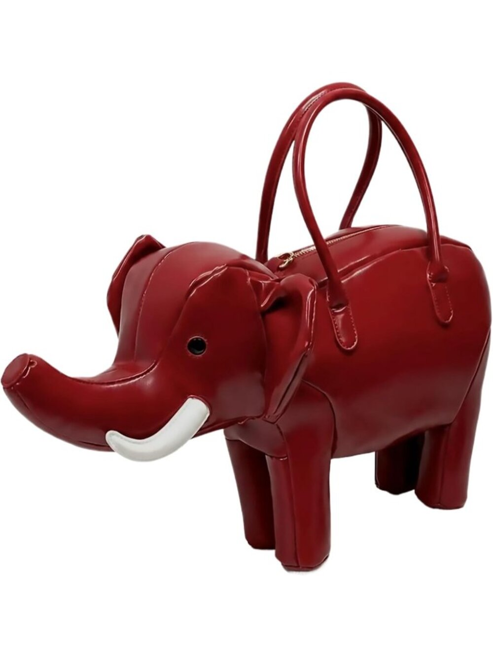 Women's Elephant Burgundy Shape Waterproof Luxurious Surface Funny Crossbody Bag